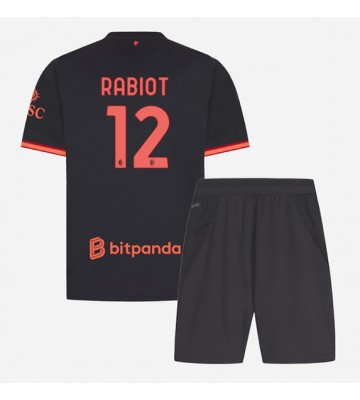 AC Milan Adrien Rabiot #12 Tredjetrøje Børn 2026-27 Kortærmet (+ Korte bukser)